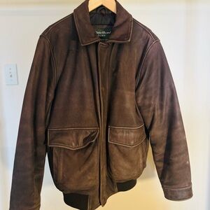 Eddie Bauer Leather Down Bomber